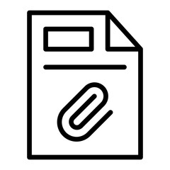 Obraz premium Attach Vector Line Icon Design