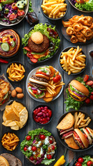 A Delicious Medley of Quick Food Choices for Every Taste - From Savory Fast-Food Classics to Fresh, Nutritious Options