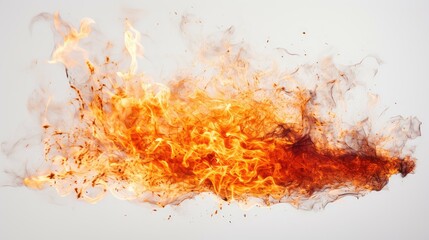 igniti fire on white background
