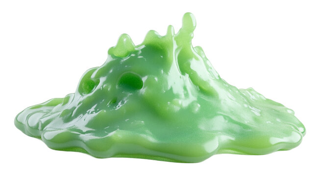 Close-Up of Vibrant Green Slime Splash - Powered by Adobe
