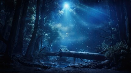 Obraz premium enchanting blue spotlight background