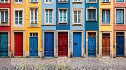 Obraz premium european multiple doors