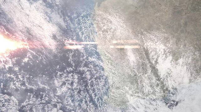Zooming in on Geraldton, Australia frome space - Perfect for Travel Intros and Backgrounds. Realistic 3D Animation.