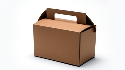 small cardboard box with handle