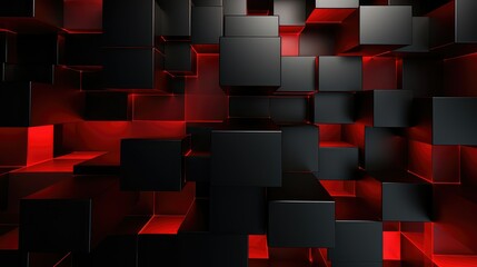 squares red black shapes