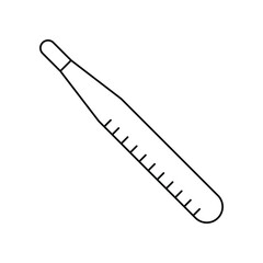 thermometer lineal icon with white background vector stock illustration