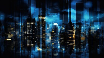 Fototapeta premium night black and blue abstract