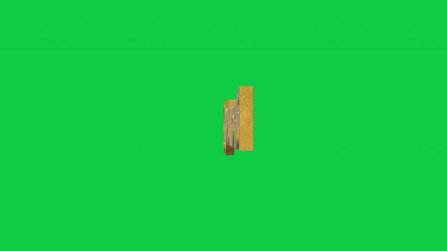 Sahrawi peseta currency symbol, golden money sign. Presentations on Business, Financial, and Marketing Concepts. 3D rendering.