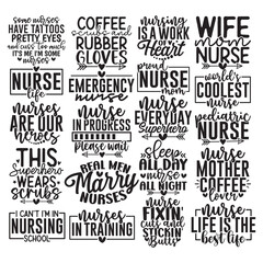 Obraz premium 20 Nurse SVG Bundle