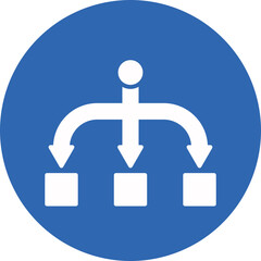 Load Balancer glyph circle icon