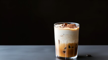 cinnamon iced coffee from above