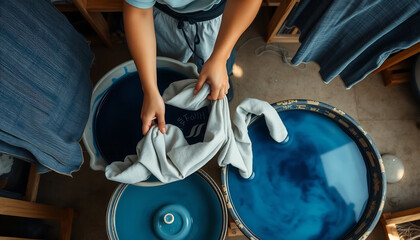 Traditional Indigo Dyeing (Aizome) Workshop in Kyoto