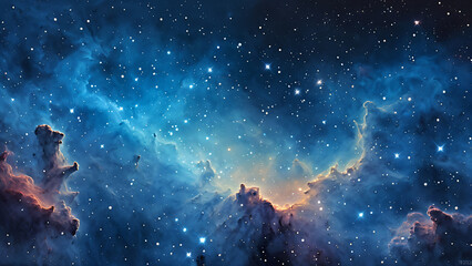 painting of a night sky with stars and nebulas
