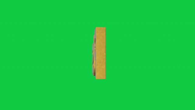 Sahrawi peseta currency symbol, golden money sign. Presentations on Business, Financial, and Marketing Concepts. 3D rendering.