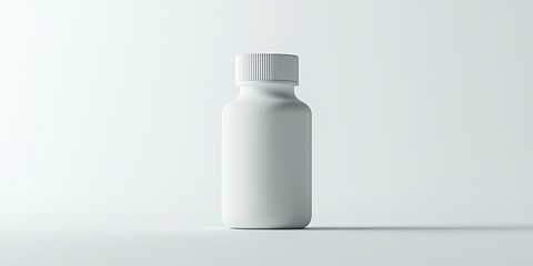 Frosted Glass Bottle Emphasizing Purity and Minimalism