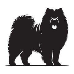 Premium Chow Chow silhouette perfect for high-quality design - Chow Chow illustration - minimal Chow Chow vector - dog silhouette
