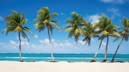 Fototapeta premium beach pineapple palm tree