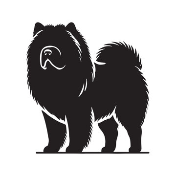 recommend clip art: Elegant Chow Chow silhouette for branding and digital art - Chow Chow illustration - minimal Chow Chow vector - dog silhouette
                    