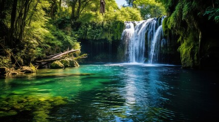 Fototapeta premium ery green and blue water color
