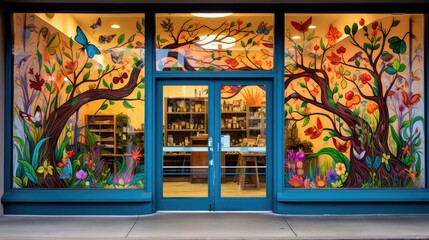 mural storefront door
