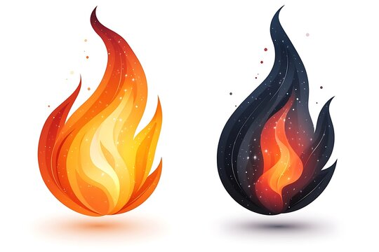 fire flame vector logo design