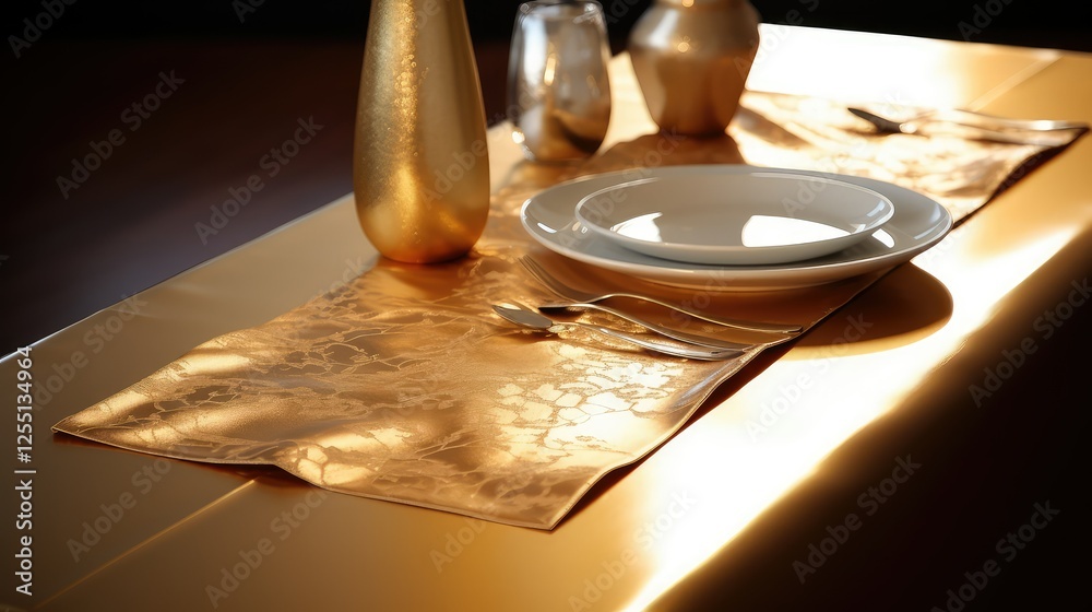 Canvas Prints dining gold fabric