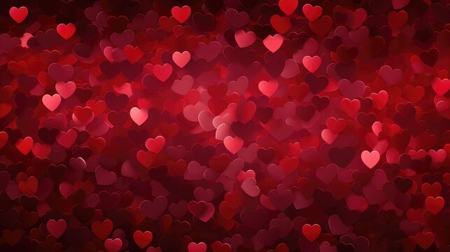 romantic red hearts background