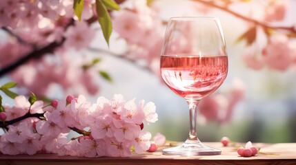 blossoms spring wine