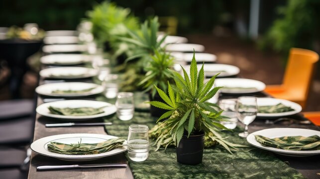 party marijuana table