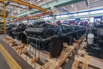 Workshop of a plant producing agricultural machinery.