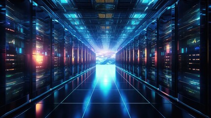 Fototapeta premium servers computer data