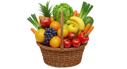 cesto de frutas e verduras