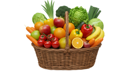 cesto de frutas e verduras