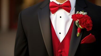 boutonniere red carnations