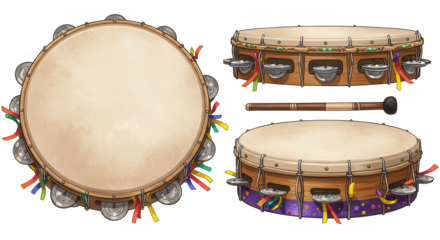 tamborine pandeiro carnaval 