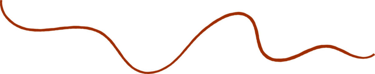 Wavy line with curvy abstract squiggles. Hand-drawn wiggle design.  © Marina Zlochin