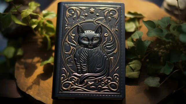cover black cat engraving