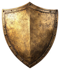 PNG Antique golden medieval shield protection