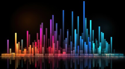 Obraz premium performance data bar chart