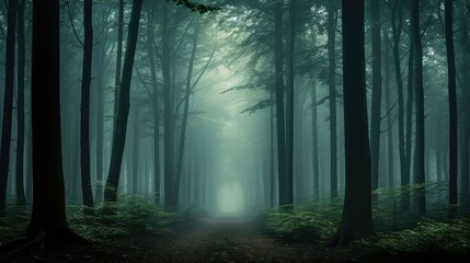 Obraz premium fog cannot see the forest for the trees