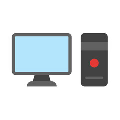 Computer flat icon