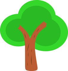 green tree with green leaves