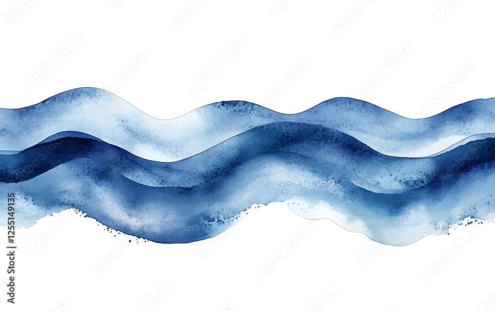 Poster abstract watercolor waves background for design
