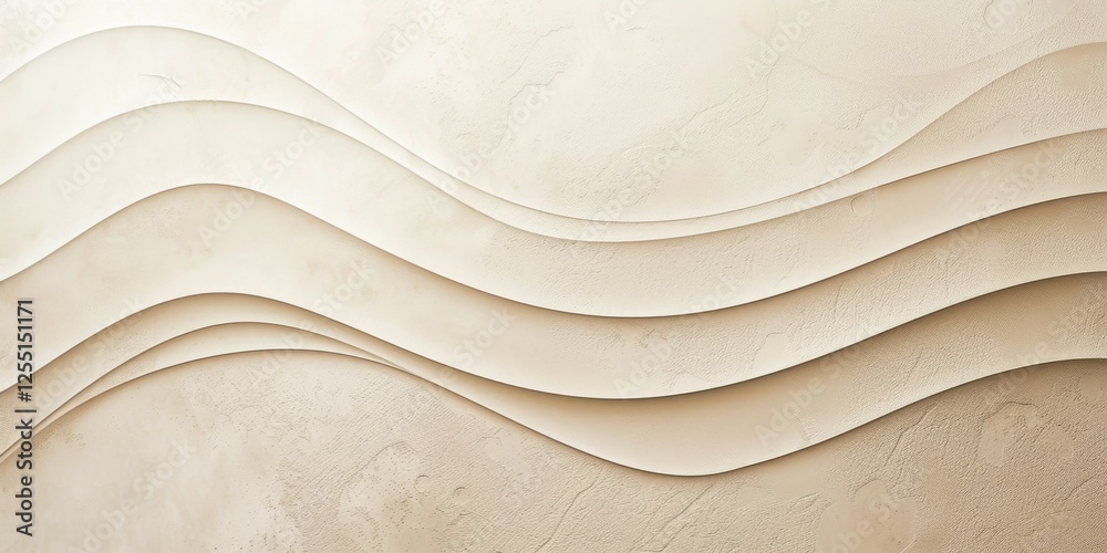 Poster a chic minimalist design with a light sandstone beige background, sparse linear patterns and subtle 