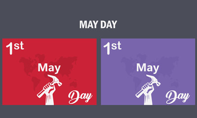 Vector May day flyer design.
