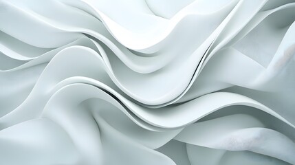 Obraz premium Soft Textured Flowing Fabric in Light Shades of White and Gray