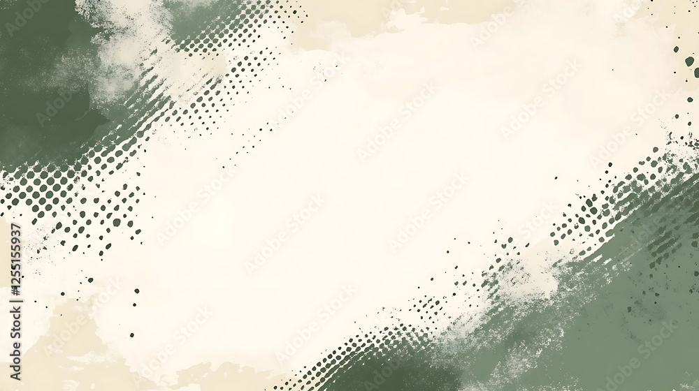 Aufkleber Abstract artistic background with green and beige textures. Possible use Presentation backdrop or design element
