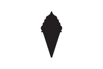 ice cream icon vector silhouette isolated in white background