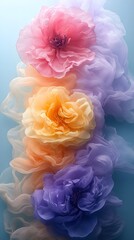 Fototapeta premium A pastel fade blending soft butter yellow into pale lavender.