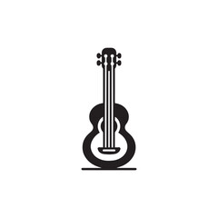 Guitar Vector Art Illustration silhouette 